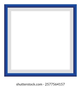 simple blue photo frame vector