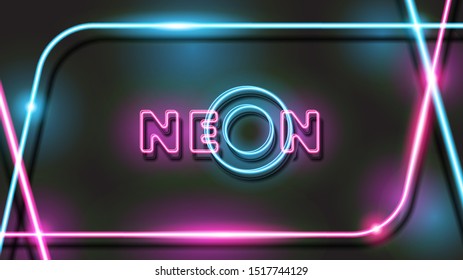simple  blue and pink neon background illustration