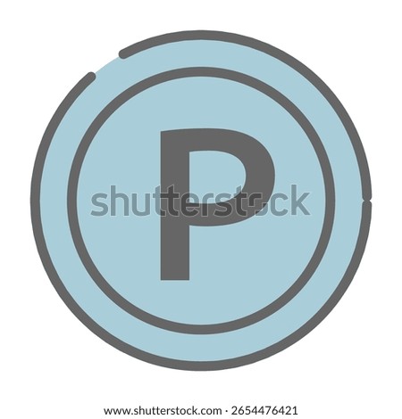 Simple blue point icon flat design