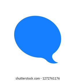 simple blue popup isolated on white. concept of single communication popup button shape for online think and web. flat cartoon minimal style trendy modern black logotype graphic art design element