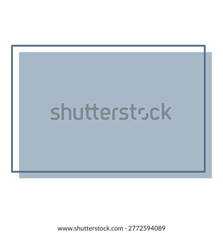 Simple blue rectangle frame with copy space