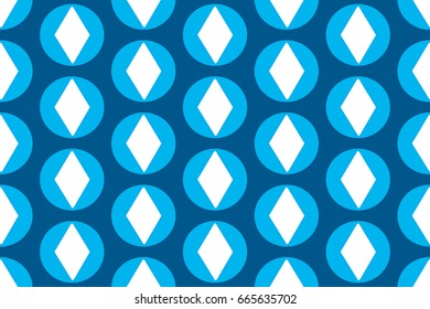 Simple blue rhombus circle pattern