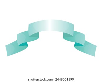 Simple blue ribbon isolated on white. Tape, band. set of characters for text banner. Decorative tape. linear icon vintage banner, graphic sale badge.