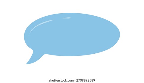Icono de burbuja de discurso orgánico redondo azul simple con chat dibujado a mano y estilo de mensaje de conversación. Concepto de diálogo para comentarios y comunicación en un formato limpio y moderno, perfecto para conversaciones o iconos