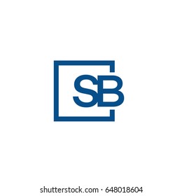 Simple Blue SB initial Logo designs template