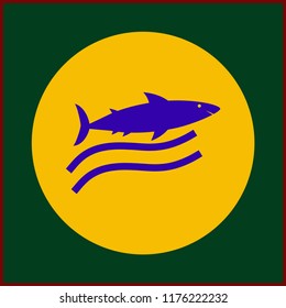 Simple Blue Shark Logo