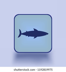 Simple Blue Shark Logo