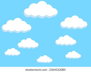simple blue sky and clouds