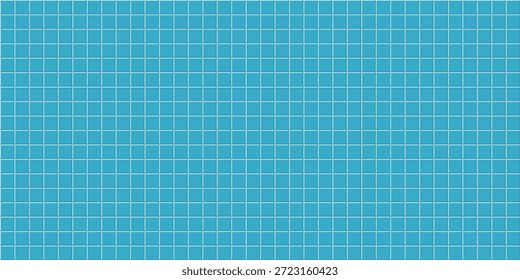 Simple azulejos cuadrados azules sin patrón de mosaico. Fondo de Vector de azulejos de pared.