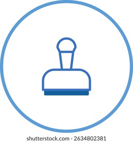 Simple Blue Stamp Icon Isolated on White Background for Design Elements