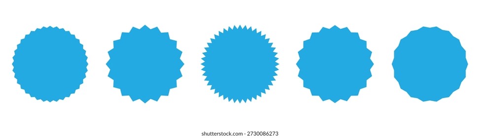Simples azul estelar ícone vetor EPS. Ícone azul mínimo de explosão em formato EPS. Adequado para rótulos, elementos de interface do usuário, símbolos e modelos gráficos. Ilustração vetorial.