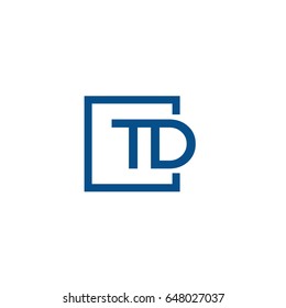 Simple Blue Td Initial Logo Designs Stock Vector (Royalty Free ...