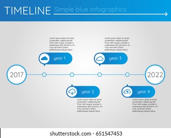 
Simple blue timeline 1, infographics vector
