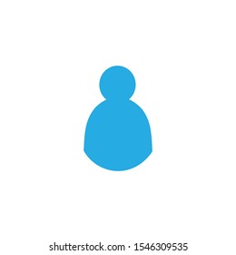 Simple Blue User icon, Stock Vector illustration isolated on white background.