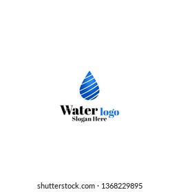 Simple Blue Water Drop Aqua Logo Vector