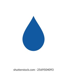 Simple Blue Water Drop Graphic Vector Icon