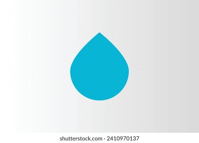 Simple blue water drop logo