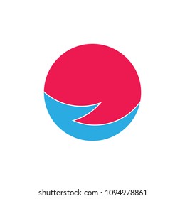 simple blue wave arrow design logo