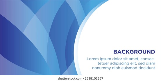 Simple blue wave background for business banner