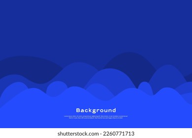 Diseño simple de fondo ondulado azul, plantilla para banner, volante, afiche