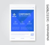 Simple blue white flyer poster template with clean and modern style