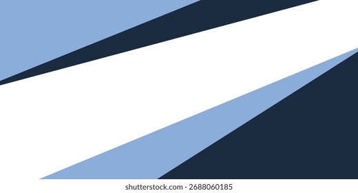 Einfache blau-weiße geometrische Formen Hintergrund. Vorlage für Geschäfts- und Präsentationsbanner