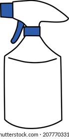 A simple blue and white spray bottle