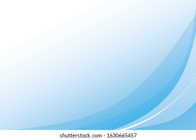 Simple Blue and White Wave Background Design, Soft Blue Wave Background Template Vector