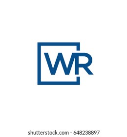 Letter Lw Logo Design Square Frame Stock Vector (Royalty Free ...