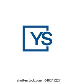 Simple Blue YS initial Logo designs template