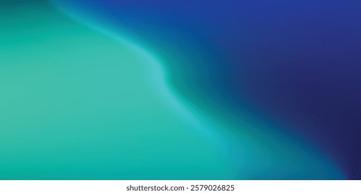 Simple blue-green gradient studio room, abstract background pattern, walls and floor reflect neon lights modern simple