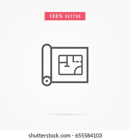 simple blueprint icon