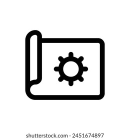 Simple Blueprint icon. The icon can be used for websites, print templates, presentation templates, illustrations, etc