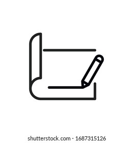 Simple blueprint line icon. Stroke pictogram. Vector illustration isolated on a white background. Premium quality symbol. Vector sign for mobile app and web sites.