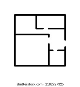 Simple blueprint line icon. Stroke pictogram. Vector illustration isolated on a white background. Premium quality symbols. Vector sign for mobile app and web sites.