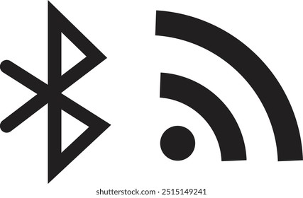 simple Bluetooth and hotspot icons
