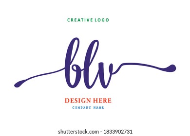 simple BLV lettering logo is easy to understand, simple and authoritative