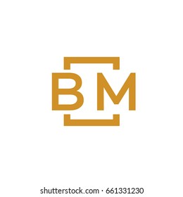 Simple BM initial Logo designs template