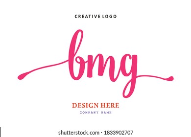 simple BMG lettering logo is easy to understand, simple and authoritative