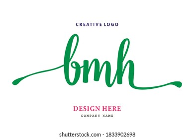 el logotipo simple de las letras de BMH es fácil de entender, sencillo y autoritario