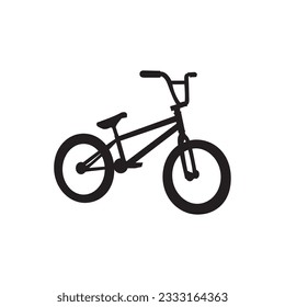 Simple BMX Silhouette, BMX vector black, simple bicycle types icons isolated vector contour illustrations.