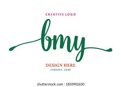 simple BMYlettering logo is easy to understand, simple and authoritative