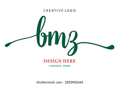simple BMZ lettering logo is easy to understand, simple and authoritative