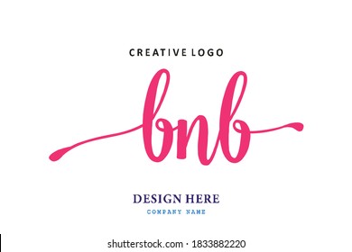 simple BNB lettering logo is easy to understand, simple and authoritative svg