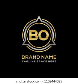 Simple BO initial Logo design template vector illustration