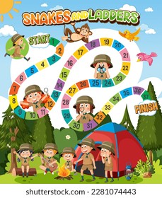Dibujo de plantilla de juego de mesa simple para niños