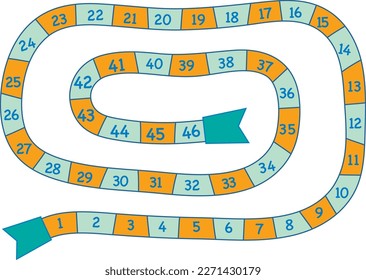 Simple board game template for children illustration