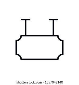 Simple board line icon. Stroke pictogram. Vector illustration isolated on a white background. Premium quality symbol. Vector sign for mobile app and web sites.