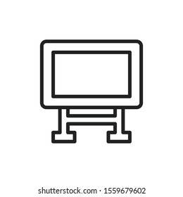 Simple board line icon. Stroke pictogram. Vector illustration isolated on a white background. Premium quality symbol. Vector sign for mobile app and web sites.