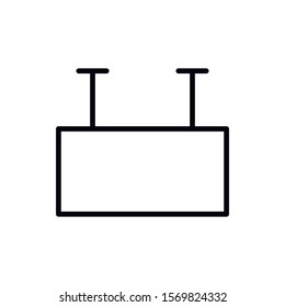 Simple board line icon. Stroke pictogram. Vector illustration isolated on a white background. Premium quality symbol. Vector sign for mobile app and web sites.
